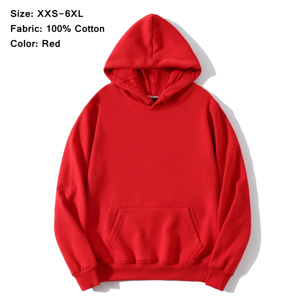 Plus Size Men&prime; S Hoodies Sweatshirts Men Hoodies 100% Cotton, Custom Hoodies Custom Logo, Oversize Unisex Custom Hoodies