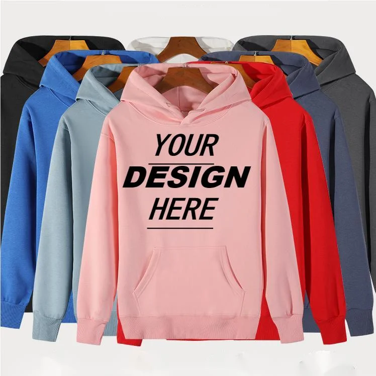 Wholesale Autumn Winter Hoodie300GSM-460GS Loose Solid Color Hooded Casual Tops Men&prime; S Hoodies Custom Logo Screen Printing, Embroidery, Embossing,