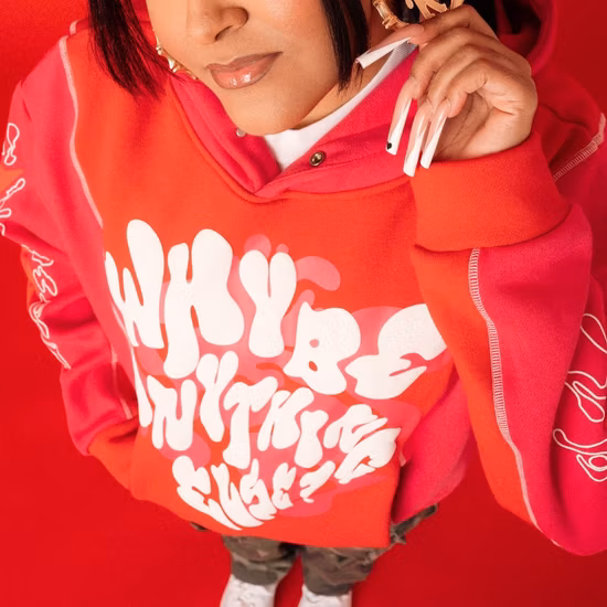 Streetwear High Quality Color Block 3D Puff Print Men′s Hoodie