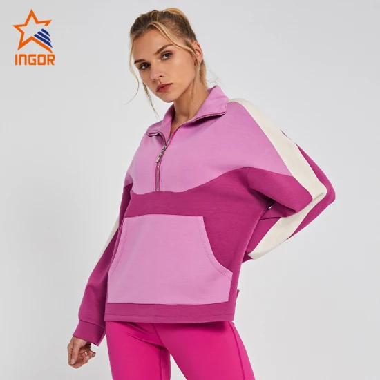 Ingor Sportswear Activewear Apparel Gym Running Wear Wholesale Unisex Fashion High Quality Women Private Label Sports Hoodies Jogging Sweat Suits Tracksuit