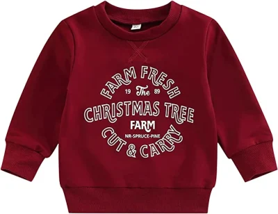 Baby Girl Boy Christmas Winter Top Pullover Sweatershirt